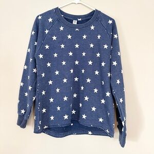 Alternative Apparel Navy Star Print Pullover Sweatshirt – Size XL